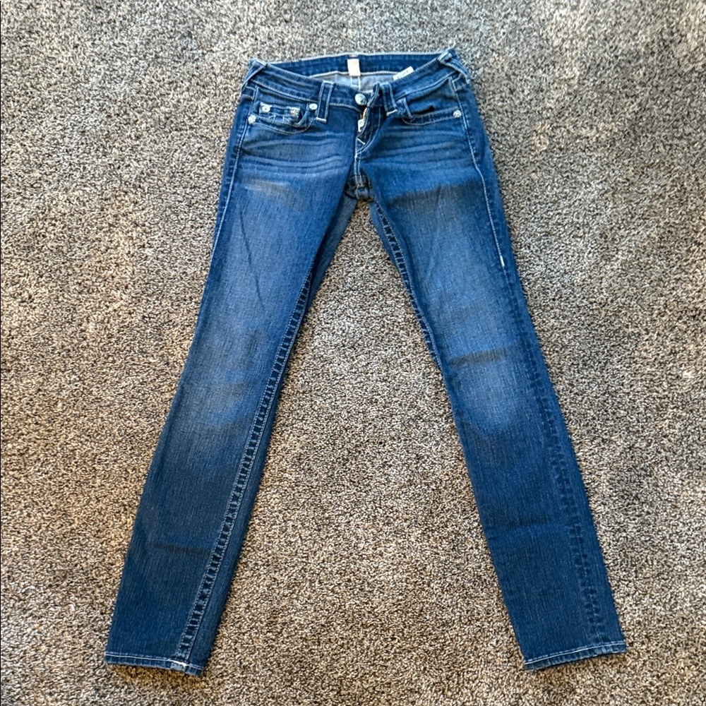 True Religion Women's Dark Blue Skinny Jeans